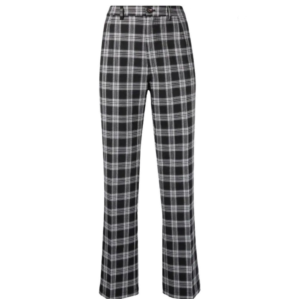 Reformation Franklin check cropped trousers Size 2P